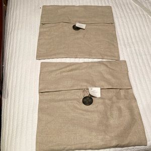 Pottery Barn 18”x 18” Square Pillow Covers. NWT. Set of 2.